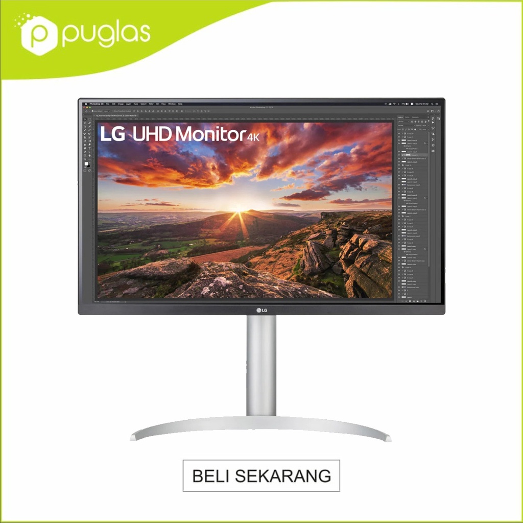 Monitor LED LG 27UP850 UHD 4K IPS HDMI DP USB C FreeSync 60Hz 27" Inch For PC Komputer Laptop