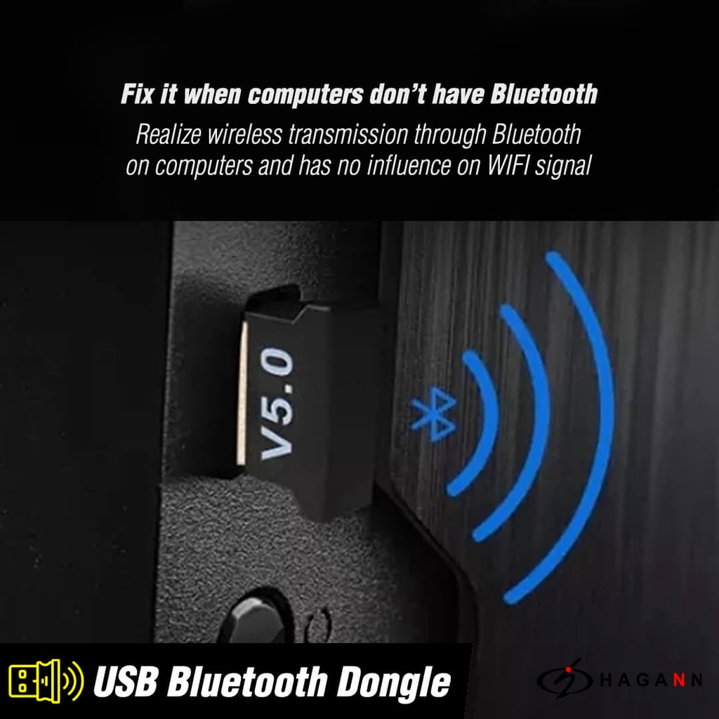 USB Bluetooth 5.0 Dongle Mini Receiver Transmitter Adapter PC Laptop Komputer Blutut USB Wireless