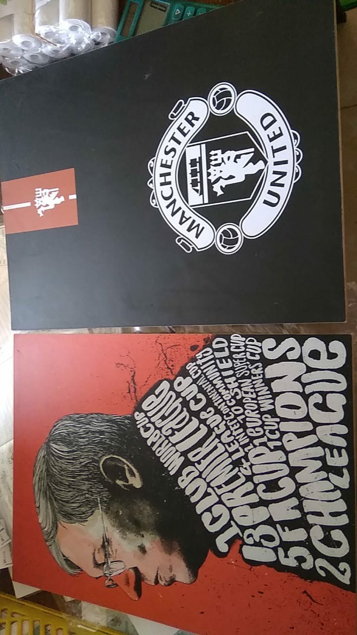 Wall Decor Hiasan Dinding Poster Kayu Manchester United Mufc Apmufca000b 30cmx40cm