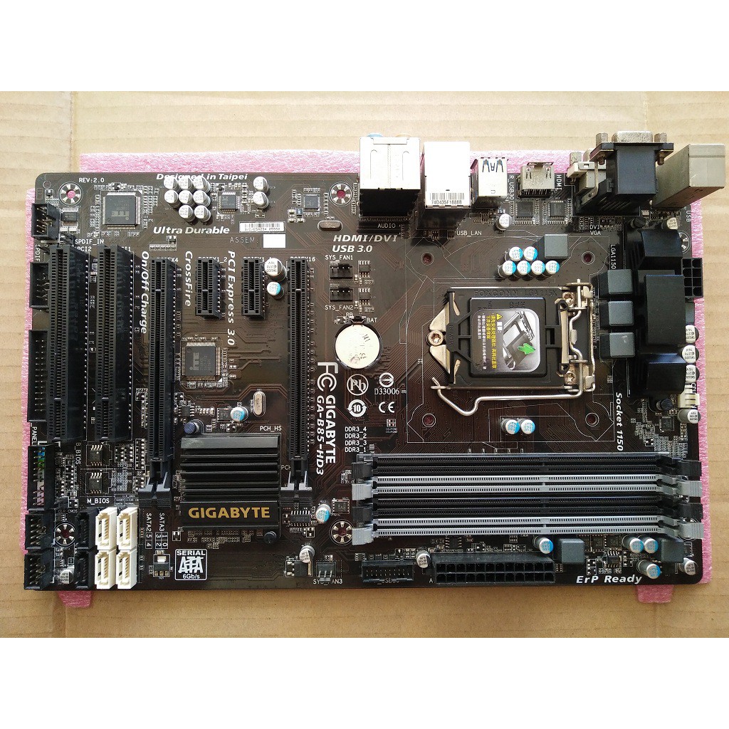 Motherboard Gaming GIGABYTE GAB85HD3 LGA1150 H81 H87 H97 Q85 Q87 Z97 4slot RAM 2slot VGA USB