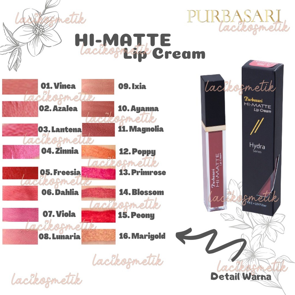 ✨LACIKOSME✨ PURBASARI HI-MATTE LIP CREAM - LIP CREAM MATTE PURBASARI BPOM ORIGINAL