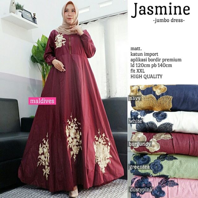 Jasmine Jumbo Dress Katun Bordir