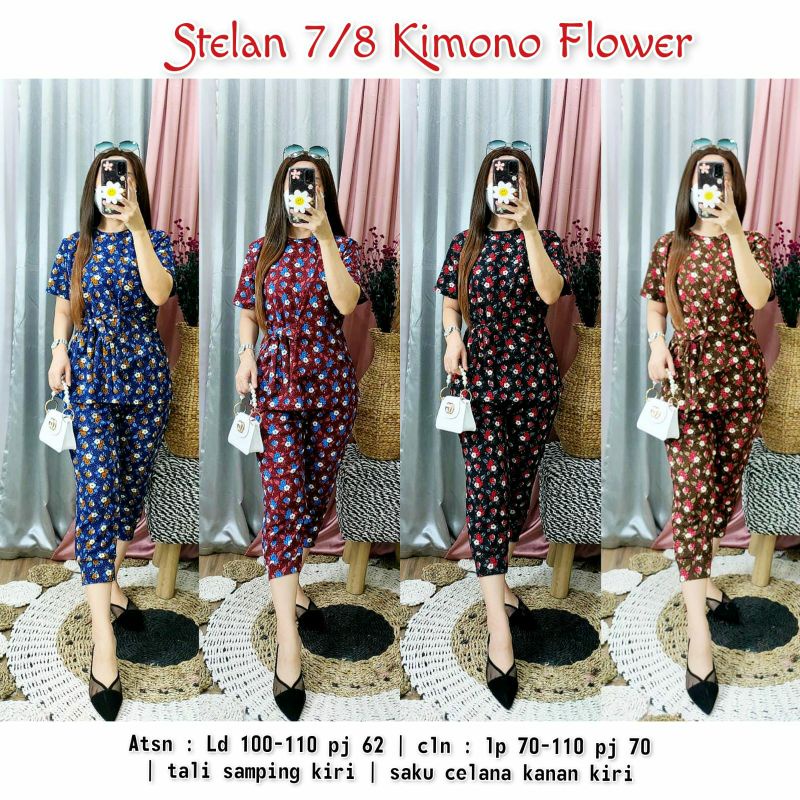 SETELAN VOXY 7/8 KIMONO FLOWER