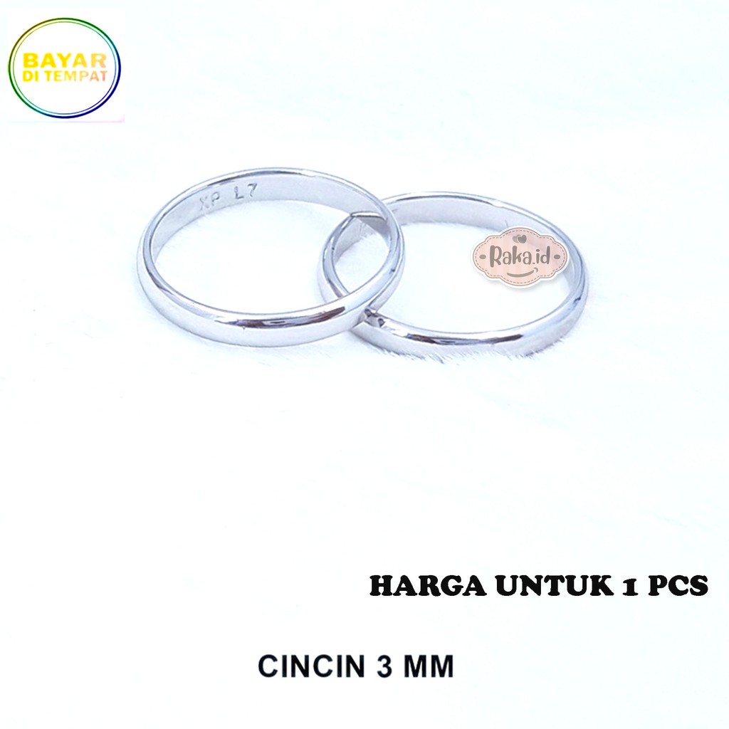 RAKA Acc - Cincin Dewasa Cincin Kawin Polos 3mm Xuping Aksesoris Perhiasan Wanita Lapis Emas 18k 559