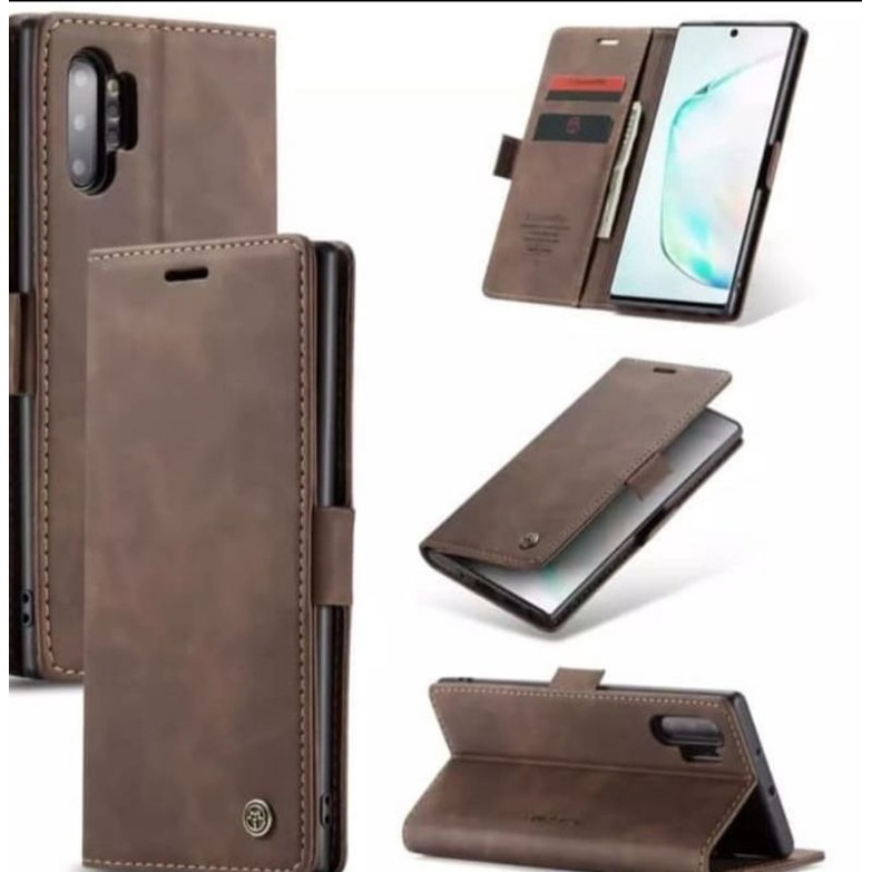 FLIP Samsung Galaxy Note 10 Plus Note 10+ Wallet Flip Case Caseme Cover Leather Wallet Dompet Samsun