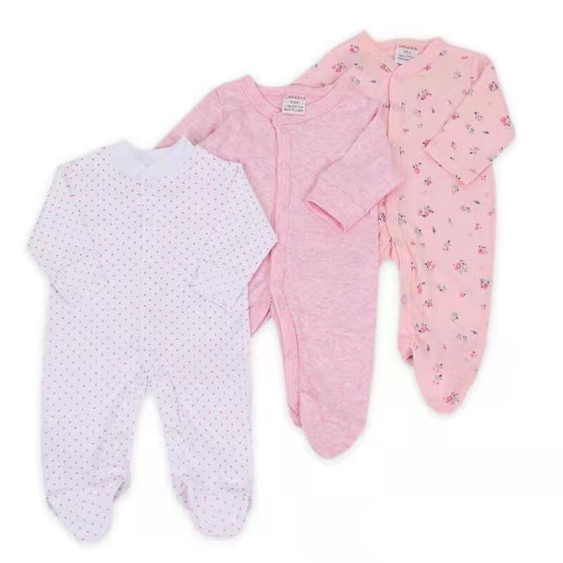 BABY K2 - Sleepsuit baby isi 3 pcs motif flora