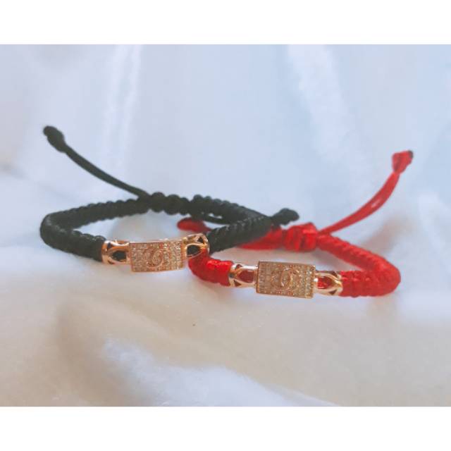 gelang charm chanel tali cina imitasi emas