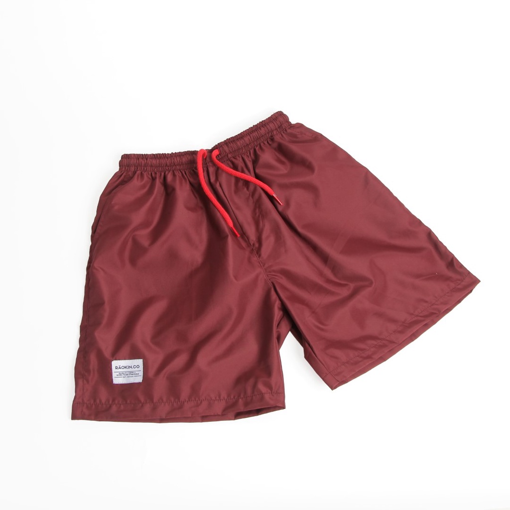 Raokin Celana Pendek Pria Boardshort Distro Maroon