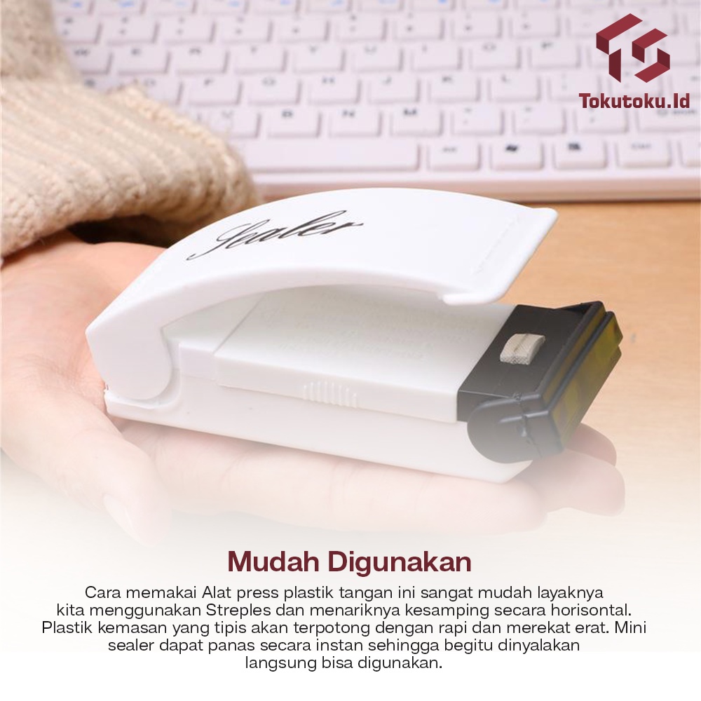 Mini Hand Heat Sealer Perekat Plastik Makanan Segel Bungkus Elektrik