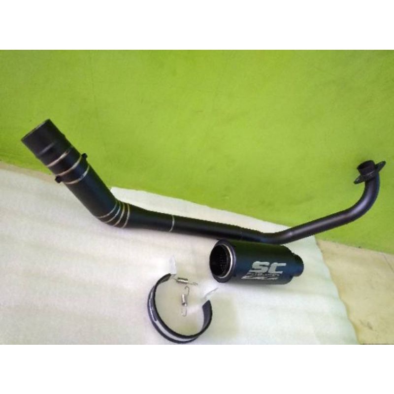 Knalpot SC PROJECT BLACK DOFF YAMAHA Y15ZR YAMAHA SNIPER
