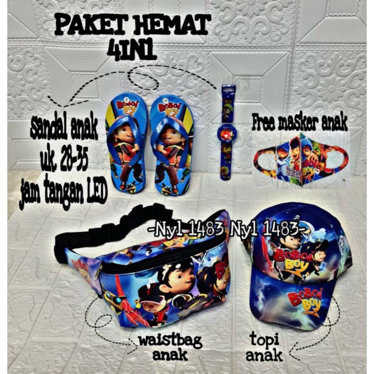 TERMURAH Tas Selempang Waistbag Anak Laki Laki Karakter