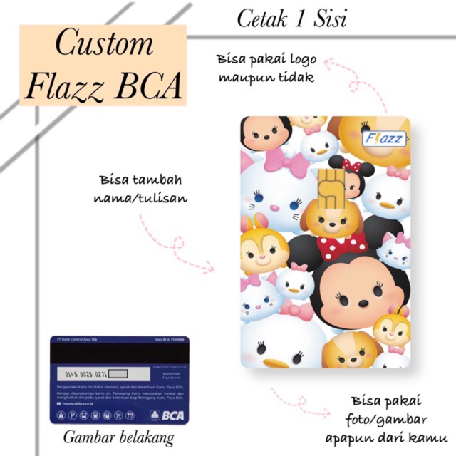 DISNEY TSUM-TSUM CUSTOM EMONEY / FLAZZ BCA / BRIZZI BRI SALDO 0