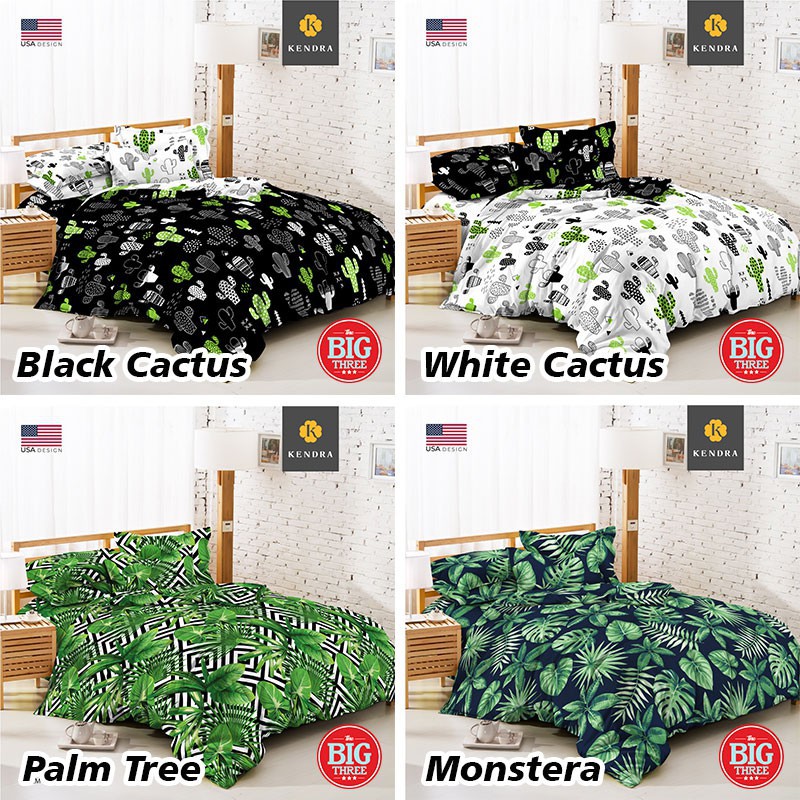 KENDRA Sprei Tinggi 30 cm 180x200 160x200 motif Blue Owls Cat Alley Forest Friend Nessa Sweet Dream Scarlet Cute Owl Green Grey Elsa Edenia Love Weekend Monstera Tropicana - King 180, 160 T30 SP