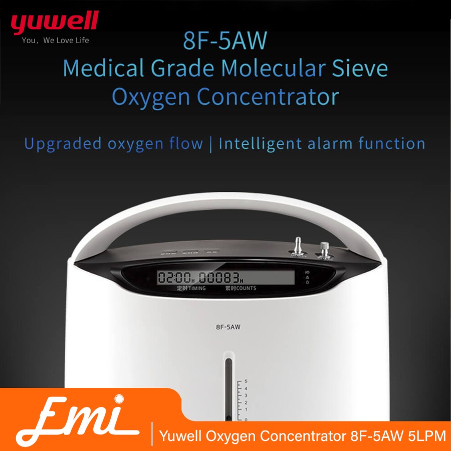 Yuwell 8F-5AW 5L Oxygen Concentrator Medical Grade Oksigen bukan yu300