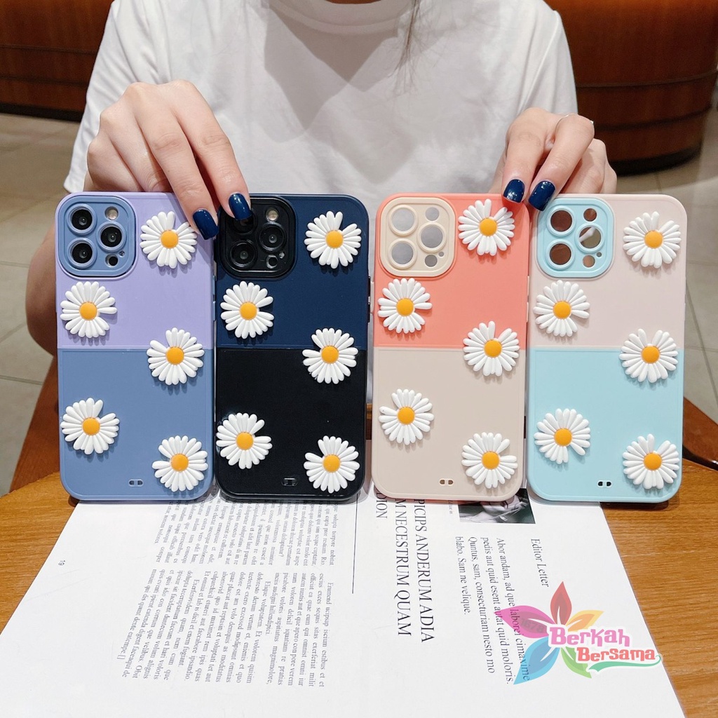 CASE FYP 2IN1 BUNGA DAISY 3D FOR REALME C1 C2 5 5I C3 8 PRO 9 V13 9 PRO BB7144