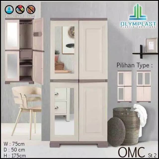 LEMARI PAKAIAN PLASTIK OLYMPLAST