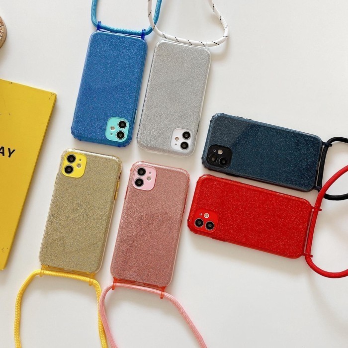 IPHONE 12 MINI/12/12 PRO/12 PRO MAX LUXURY GLITTER CASE TALI GANTUNGAN