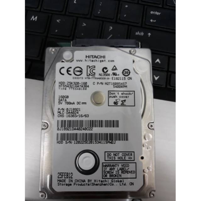Hardis ps 3 internal / Hdd Hitachi 160GB SATA 2.5in
