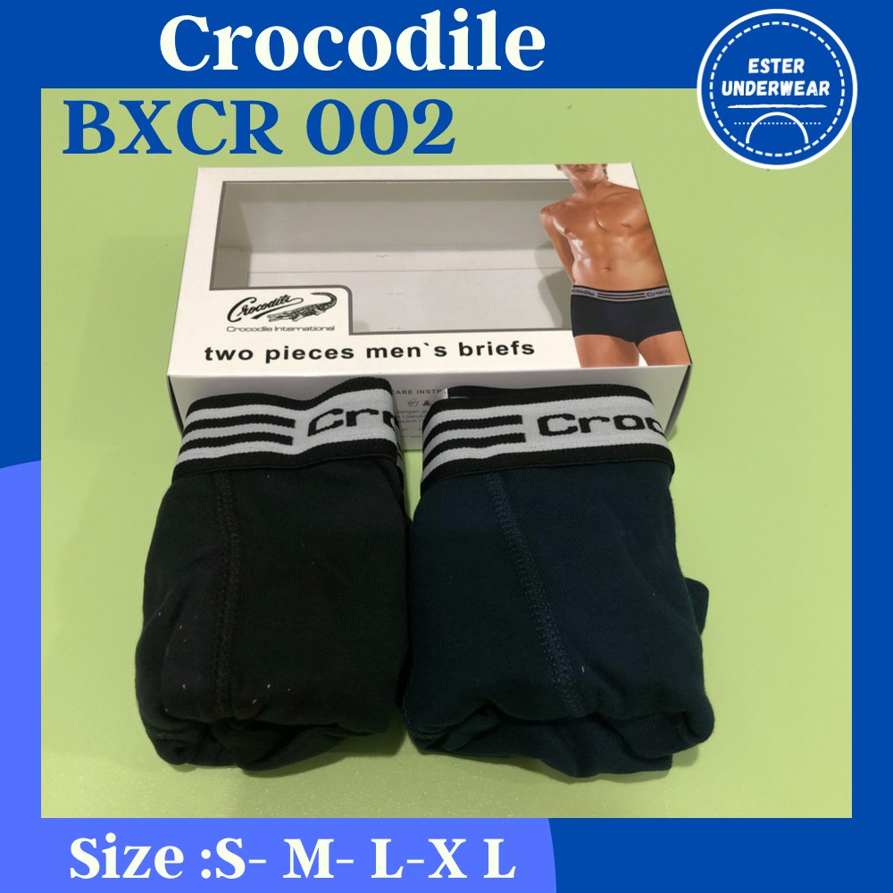 Celana Boxer Pria CROCODILE BXCR 002 ISI-2 PCS