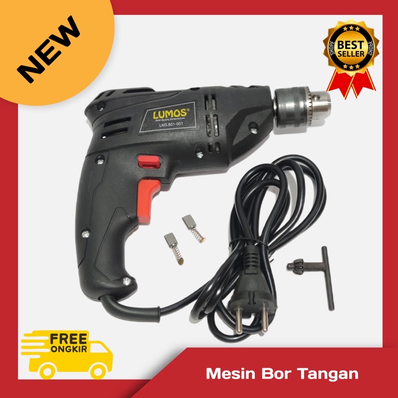 Lumos Bor Tangan 10mm / Mesin Bor Listrik