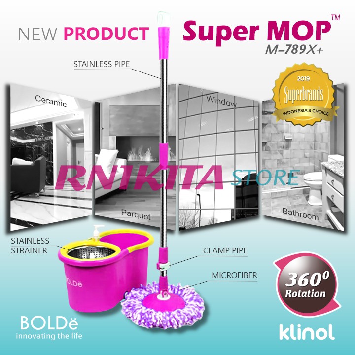 BOLDe SUPERMOP M-789X PLUS - Alat Pel Stainless Ekonomis