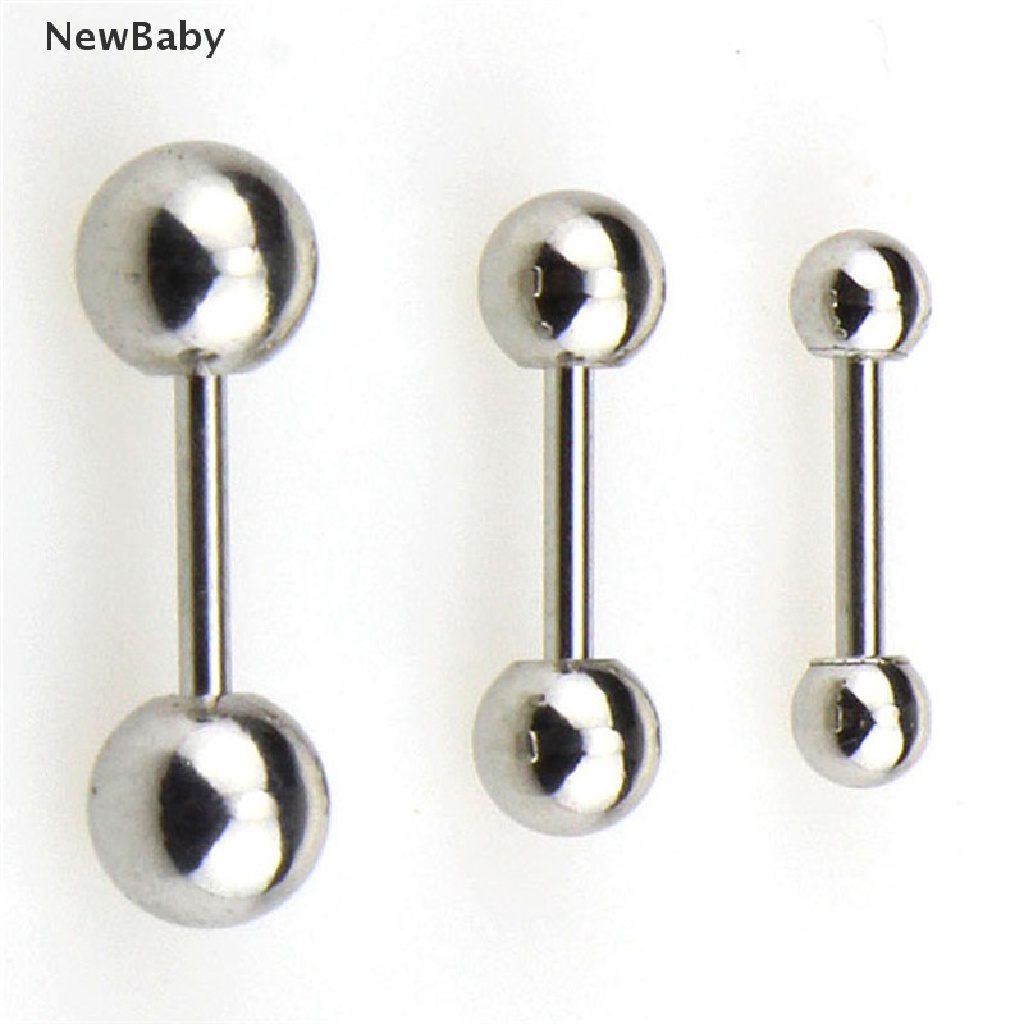 Anting Tindik Tulang Rawan Telinga Desain Barbell Bahan Stainless Steel Untuk Bayi