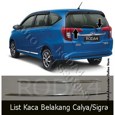 List Kaca Belakang Calya / Sigra Chrome