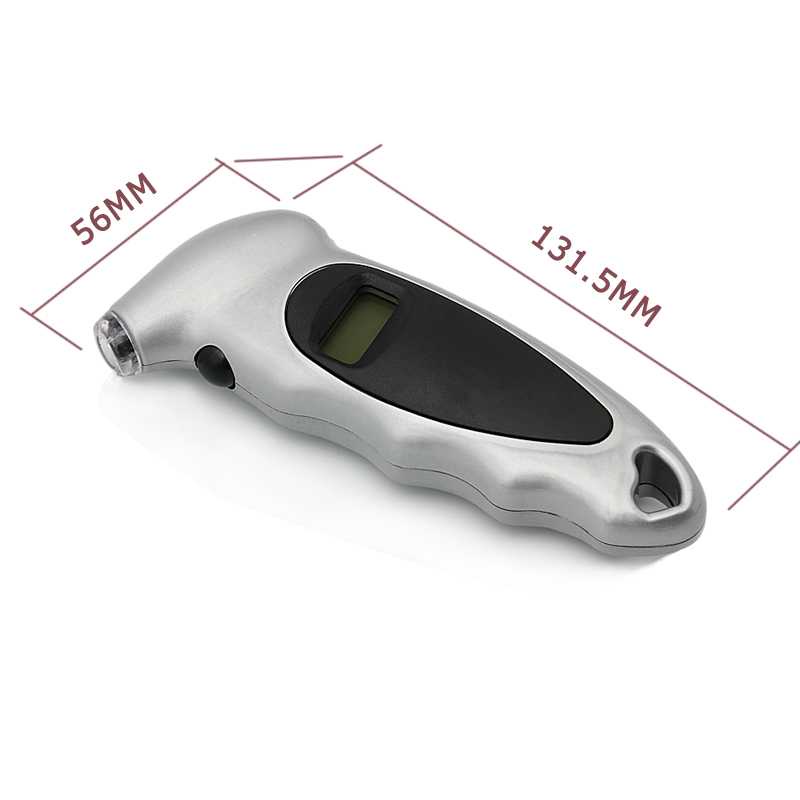 Pengukur Tekanan Ban Mobil Digital LCD Manometer-Hitam