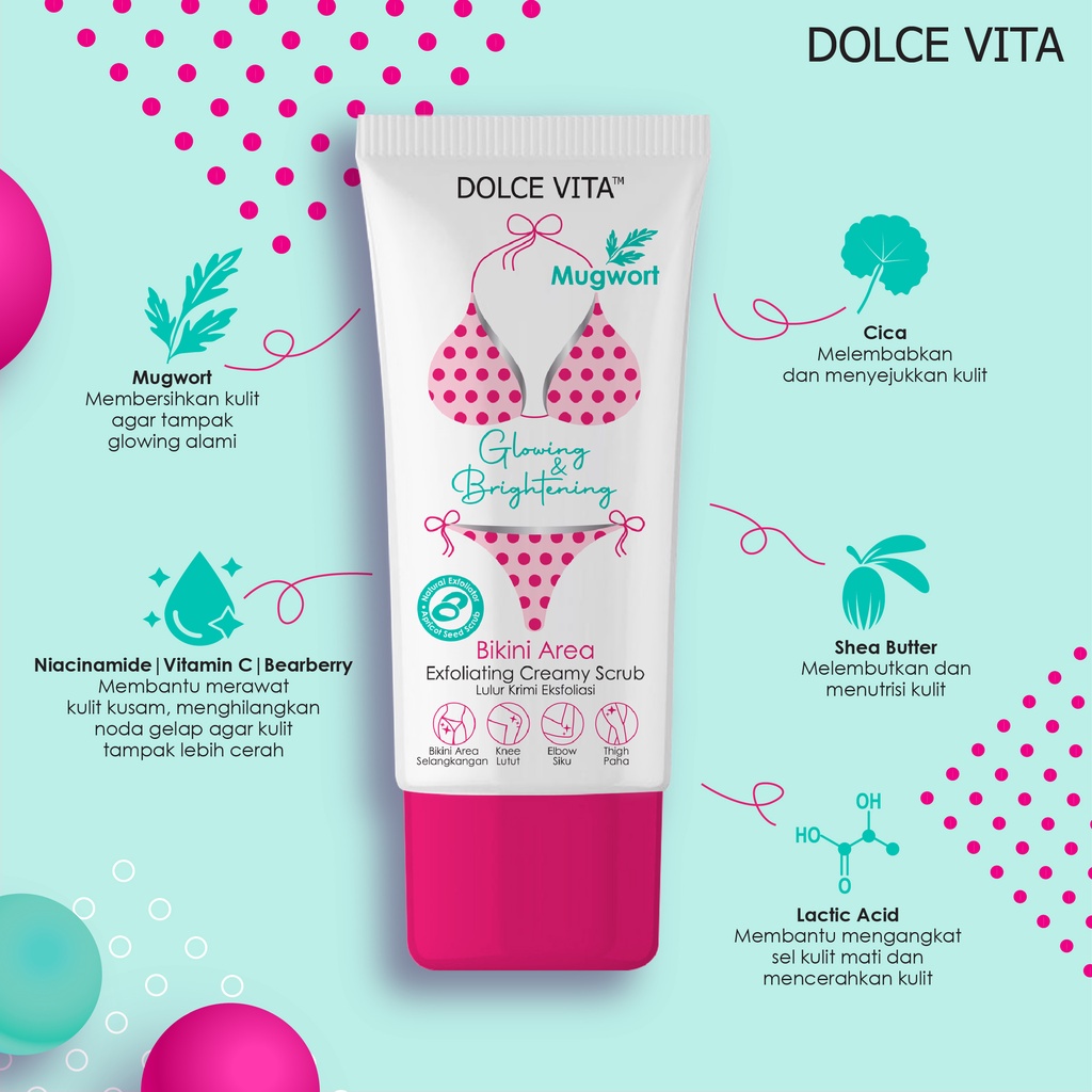 DOLCE VITA GLOWING BRIGHTENING EXFOLIATING CREAMY SCRUB 80ML -GC