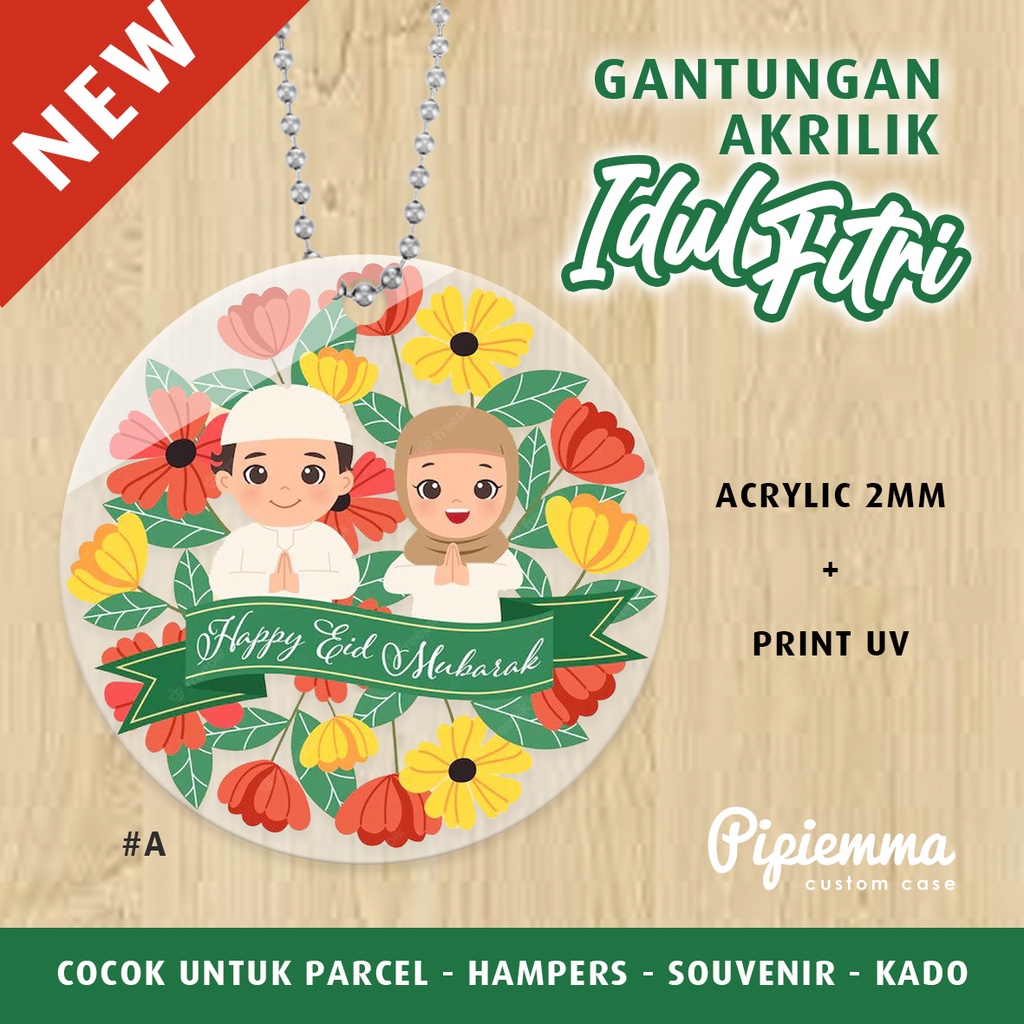 Hang Tag Idul Fitri Hampers Gantungan Hiasan Parcel Lebaran Akrilik Gift Tag Keychain Hari Raya Kado Souvenir Ramadhan Ramadan