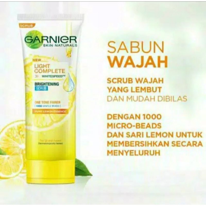 GARNIER LIGHT COMPLETE BRIGTENING FACIAL FOAM  50ml.