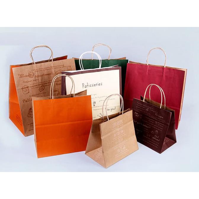 

L PAPER BAG MOTIF Kantong karton polos, kantong kotak souvenir KAYO