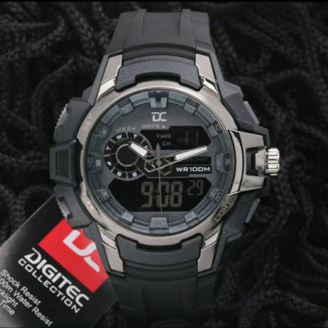 JAM TANGAN PRIA DIGITEC COLLECTION DD5002 BLACK ORIGINAL GARANSI RESMI 1 TAHUN