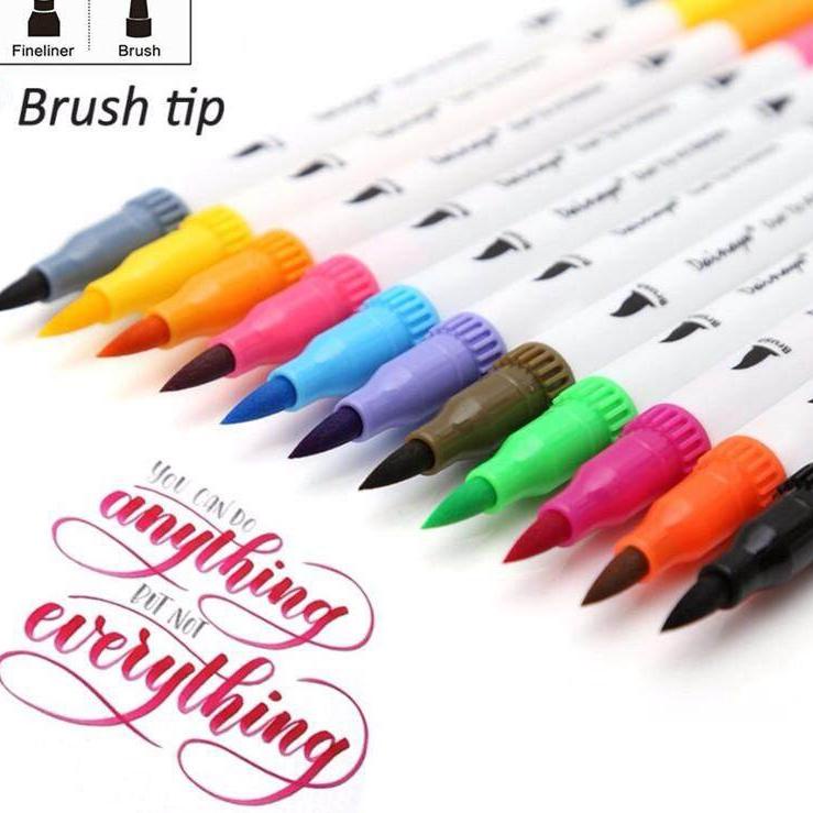 

Paling Disukai.. Slayershop Dual Tip Pulpen Sikat 24/48/60/100Warna Sketsa Menggambar Manga Dual Head spidol Warna Air Pena untuk Menggambar Animasi Mewarnai Books Desain Perlengkapan Seni