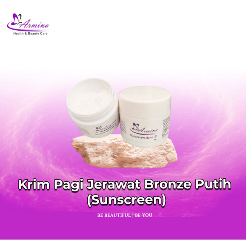 Krim Pagi Jerawat Bronze Putih (Sunscreen)