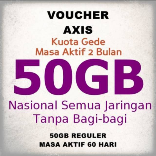 Voucher Axis 50GB Full