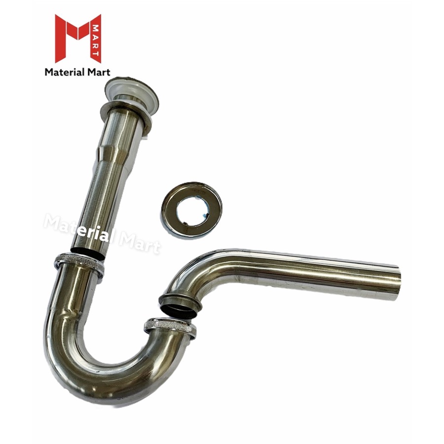 Sifon Angsa Pencet ASLI | Pipa Pembuangan Stainless | Afur Wastafel |Material Mart