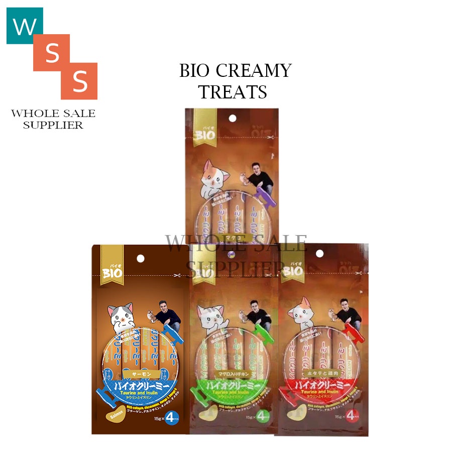 Snack Kucing Bio Creamy Treat Adult Kitten