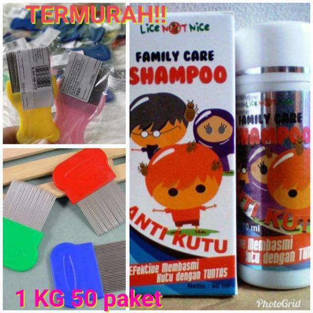 Paket Pembasmi Kutu Sampo Anti Kutu & Sisir pembasmi Kutu