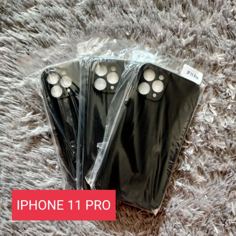 SOFTCASE IPHONE 11 PRO BLACKMATTE PELINDUNG KAMERA {PROTECT KAMERA}