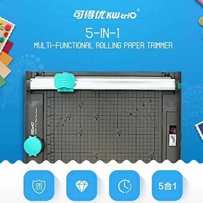 

JUAL MURAH Rotary Paper Trimmer 5 in 1, KW-TRIO 13139 untuk kertas A3.Asli Taiwan