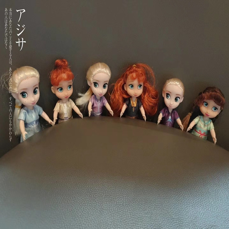 6pcs / Set Mainan Action Figure Disney Frozen Angelsweet Princess Peri Snow White Little Mermaid Anna Elsa