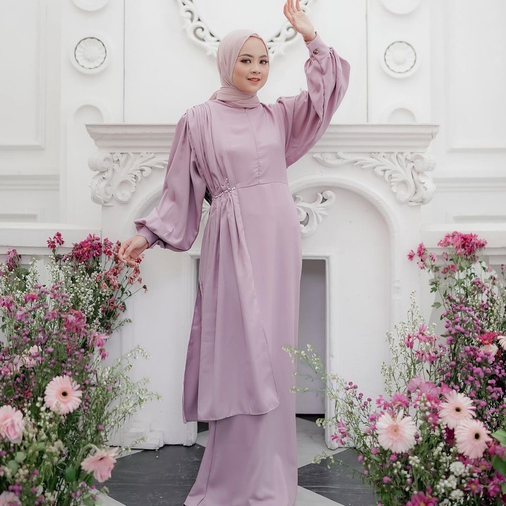 Gamis Lebaran 2023 Terbaru Dress Wanita Kondangan - dalilah Dres - Ied Series