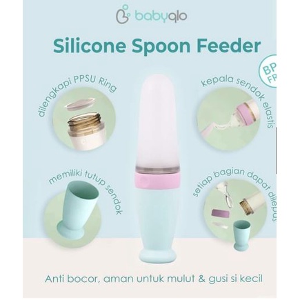 Babyqlo Sendok Makan Bayi / Tempat Makan Bayi / Silicone Spoon Feeder Bts8001