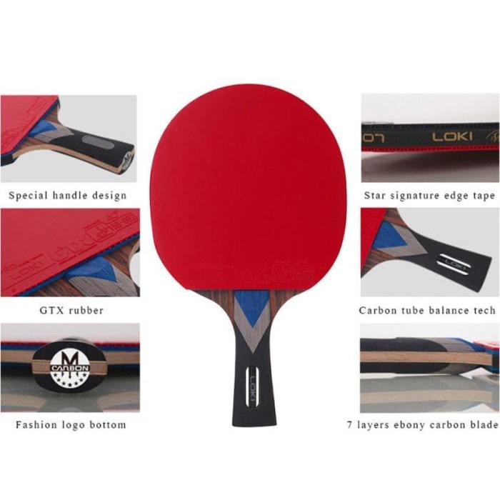 PROMO BET PINGPONG BAT TENIS MEJA BAT PINGPONG LOKI 7STAR CARBON