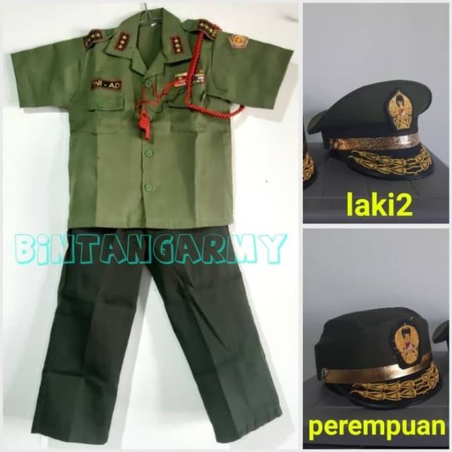 Baju Profesi Anak TNI AD / Baju PDH Anak / Stelan Anak