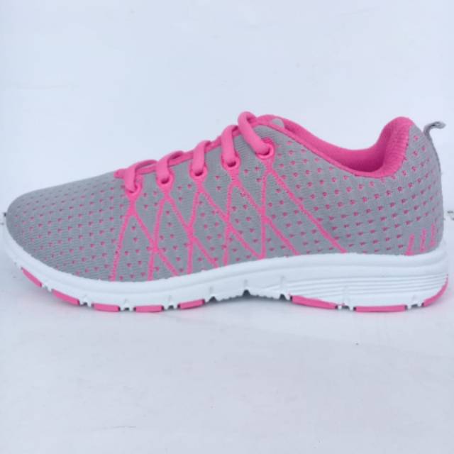  Sepatu  wanita  olah raga  dan santai new  era  amelia abu abu 