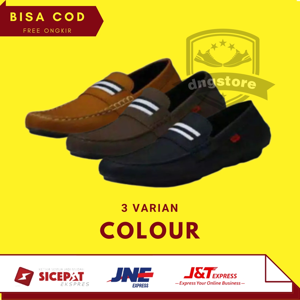 Sepatu Slip On Pria Casual Kickers Blade Bahan PU Leather Rubber Sole