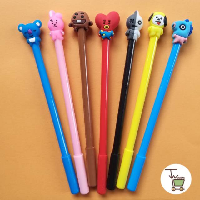 

Pulpen Kpop BT21 - Alat Tulis Unik Pulpen Gel Karakter Lucu