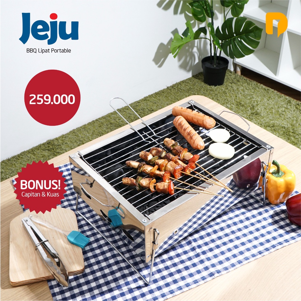 Alat pemanggang Portable Premium anti karat (korosi) / BBQ Lipat premium